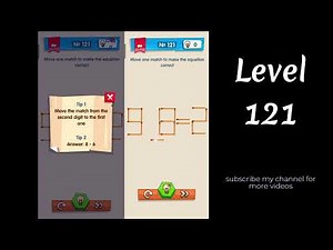 IQ Boost Level 121 Move one match to make the equation correct