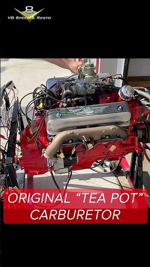 1955 Ford 292 Y-Block V8 Startup on Test Stand V8 Speed and Resto Shop