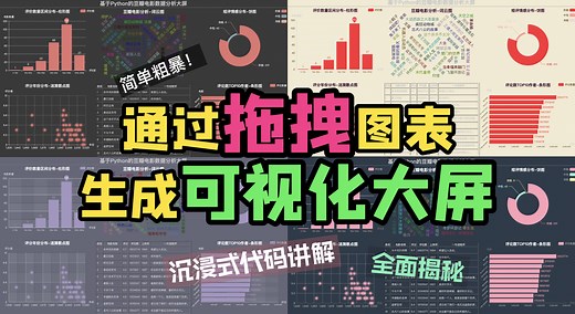 【Python可视化大屏教程】全流程揭秘！讲解可视化数据大屏的背后原理！