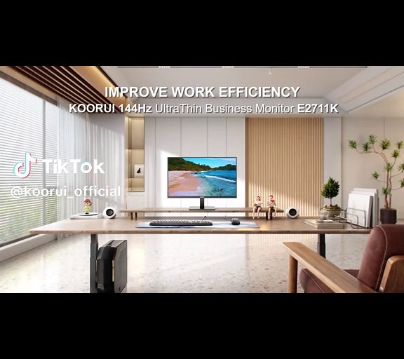Meet the KOORUI E2711K: a 27-inch IPS FHD monitor with a 144Hz refresh rate for smoother work and play. With eye-care comfort, a slim design, and clear visuals, it's a great fit for home offices, students, casual gamers, and everyday users who want more！🎉🎉🎉 #koorui #computer #monitor #desktop #worklife #like