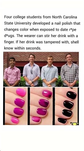 Four students from North Carolina State University developed a nail polish that changes color.