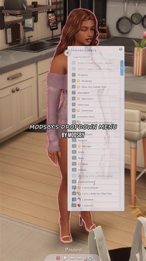 Are we liking this new menu?? Let me know below👇 #thesims4mods #thesims4 #sims4mods #simstok this is just a brief overview of the mod. For more information, visit the mod creators website🤍