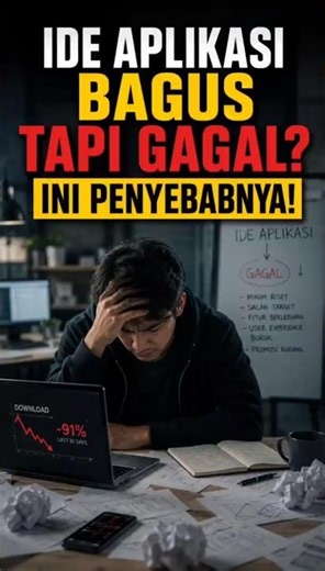 Ide Aplikasi Bagus Tapi Gagal? Ini Penyebabnya! #ai #startup #webdevelopment
