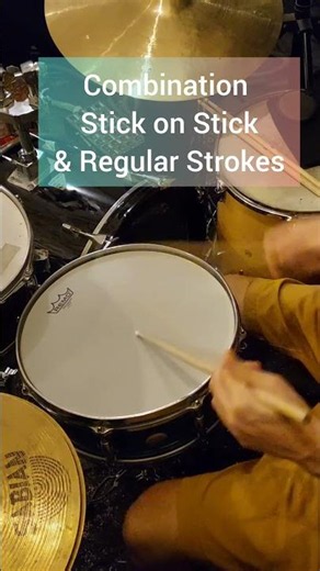 Drum Lesson! Stick on Stick Jazz Lick! #music
