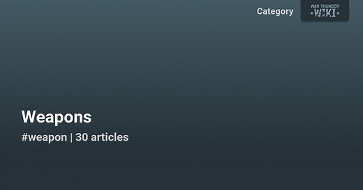 Weapons | War Thunder Wiki