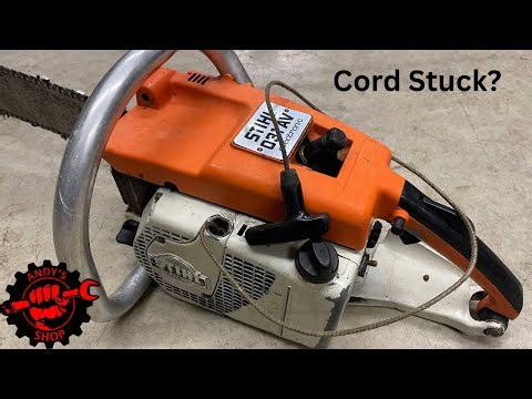 Stihl 031 AV Fix Stuck Recoil Cord