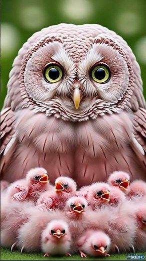 The Cutest Owl Family Ever! So Many Fluffy Babies Together 🦉💖