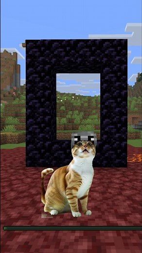 Cat Noobs Try to Open a Nether Portal #shorts #minecraft #animation