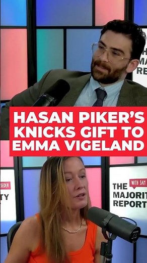 Hasan Piker's gift for Emma Vigeland #knicks