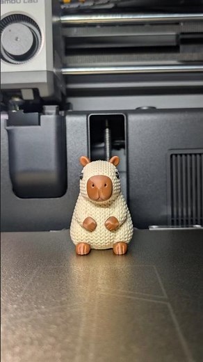 3D Printing a Knitted Capybara 🧶 | Multi-Plate Build Timelapse | Bambu Lab Short