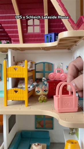 LPS x Schleich Lakeside House #lps #schleich #asmr #toys #shorts