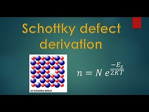Schottky defect derivation | Dr.Raheem Ahmed | Point Defect derivation | carrier concentration