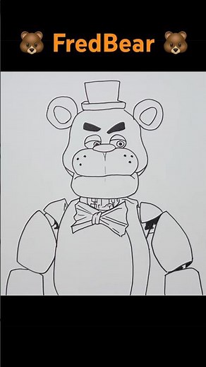 How To Draw FredBear | FNAF 4 #shorts #drawing #draw #fnaf