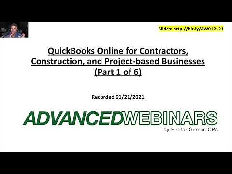 QuickBooks Online for Construction & Contractors (Part 1/6)