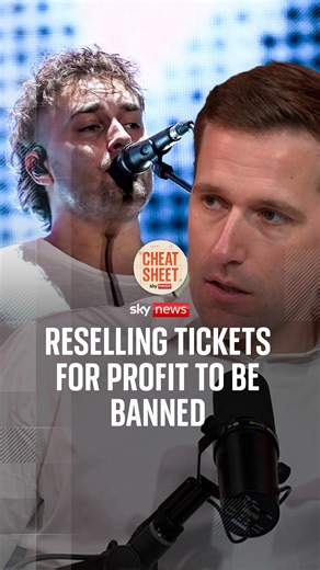 The government is reportedly set to ban the resale of tickets for live events above their face value. Music and sport fans have long complained about live event tickets being quickly bought up only to be relisted at inflated prices. It comes after a report said Ticketmaster "may have misled Oasis fans" with unclear pricing last year Listen wherever you get your podcasts 👇 https://podfollow.com/cheatsheet/ | Sky News