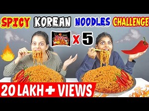 WORLD'S SPICIEST NOODLES EATING CHALLENGE | SPICY KOREAN NOODLES EATING COMPETITION (Ep-164)