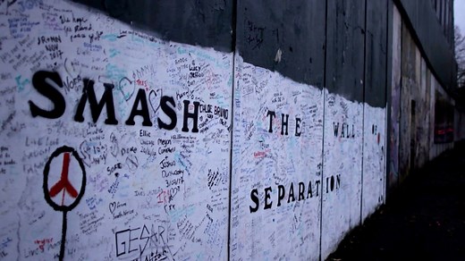 Belfast walls divide wary Protestants and Catholics