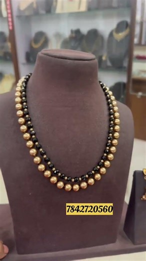 Under 700rs Designer Black Beads With Pearl's Necklace Collection WhatsApp 7842720560 #blackbeads