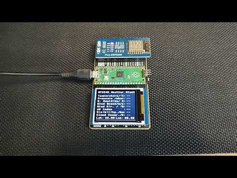 RP2040 Raspberry PI PICO - IoT Weather Station with Waveshare PICO-ESP8266 and Weather Stack API
