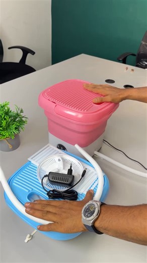 Mom’s Cat on Instagram: "Portable Washing Machine ▪️Mini Foldable washer and spin dryer ▪️Small foldable bucket washer for camping ▪️Lightweight and easy to carry (0.8kg) ▪️Foldable and retractable ▪️Movable handle #babyproducts #onlineshopping #babycarekerala #babyproduct #reusable #malayalam #portaple #malayalam #giveaway"
