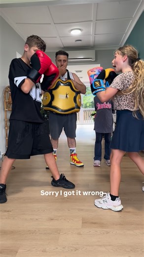 Adam Ibrahim on Instagram: "Adam & Ava work with well together MOST of the time, but there are lots of days like this 😩🥊 ad @hayabusacombat #boxing #kidsboxing #boxingfamily #strongkids #fyp"