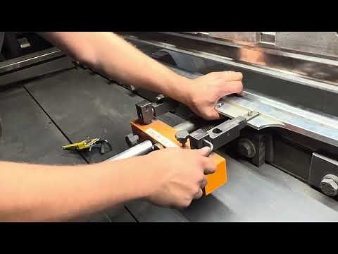 How to set parallelism and calibrate manual back-gauge for brake press