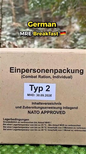 German MRE Breakfast: Full Taste Test 🇩🇪🥣