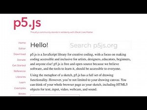 01 Getting Started - p5.js web editor