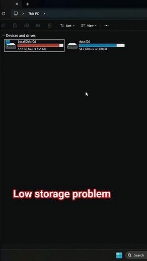 low storage problem fix #pc #pctips