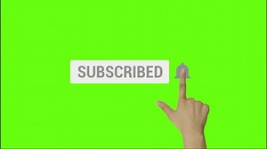 Subscribe Button, Green, Screen. Free Stock Video