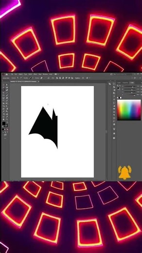 HOW TO MAKE BATMAN IN pen tool ILLUSTRATOR I #learning #illustrator #graphicdesignbeginners