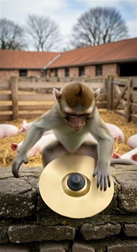 When a Monkey Uses Cymbals as an Alarm! 🤣 Wake Up Call Like Never Before #funny #animals #viral