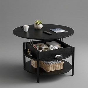 a Customizable Height Adjustable Tabletop Durable Storage Coffee Table