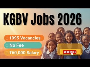 KGBV Non Teaching Jobs 2026 | 1095 Vacancies | 10th Pass | No Application Fee | Telugu