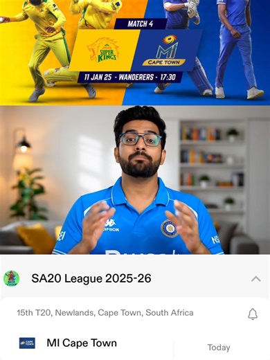 SAT20 League Match Prediction: Mi Cap Town vs Sunrise