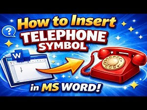 How to Insert Telephone Symbol in Word | Add Telephone Icon in MS Word in Laptop or PC
