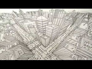 How to draw a smart city by using 3-points at view sence