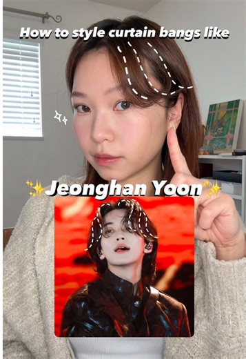 Easy Trick to Style Curtain Bangs with a Straightener