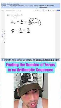 Finding the Number of Terms in an Arithmetic Sequence #arithmeticsequence #maths #education