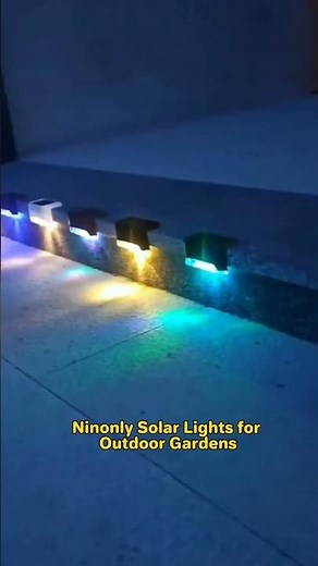 No Wiring Needed! Ninonly Solar Powered Step Lights for Outdoor Garden, Terrace & Pathway #ninonly
