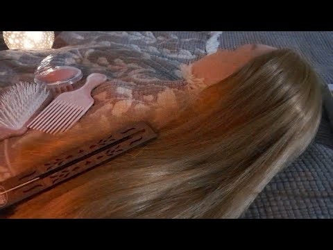 🌿 Relaxing Lavender Session ASMR / Soothing Hair Brushing & Gentle Whispering Sounds 🌸✨