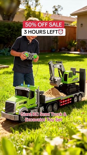 🏗️🚛 The Ultimate RC Construction Set! 1:12 Semi Truck Excavator = endless fun! Tow, dig & build your dream worksite — powerful 2.4GHz control up to 100ft! 💪🔥 | Placeofcradle