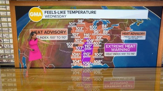 Millions of Americans on alert for dangerous heat, humidity