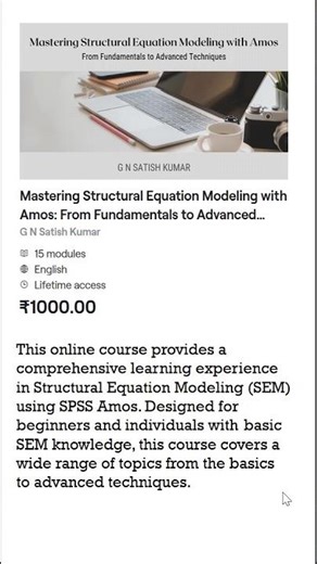 Mastering Structural Equation Modeling with Amos: From Fundamentals to Advanced Techniques. #shorts