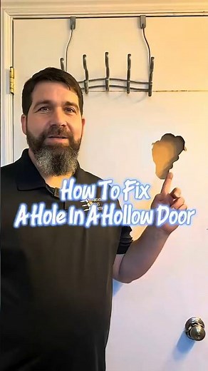 How to fix a hole in a hollow door