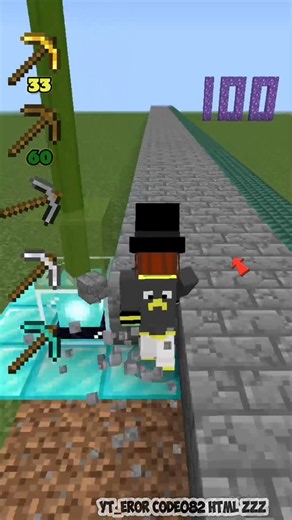 all pickaxe VS cracked stone bricks #minecraftshorts