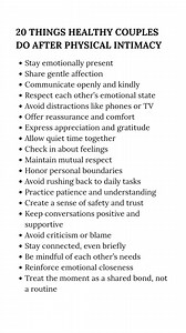 20 Things Healthy Couples Do After Physical Intimacy. | Relationship matters