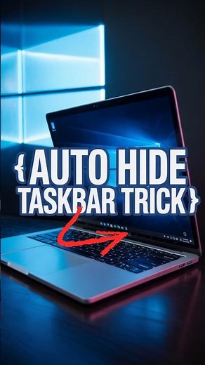 How to Auto-Hide the Windows 11 Taskbar in Seconds! 🖥️⚡#windows11 #laptop #computer