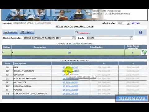 SIAGIE 3.0 INGRESO DE NOTAS
