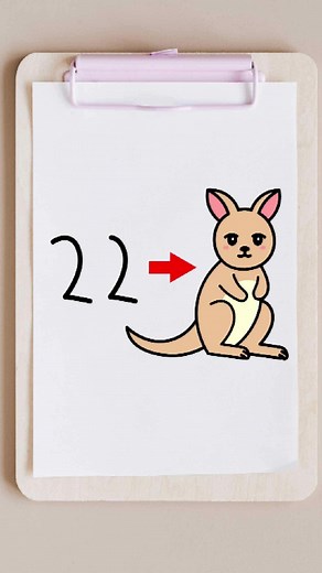 Turn 22 into Kangaroo | how to draw a kangaroo #howtodraw #easydrawing #drawing #easydrawing #drawingtutorial #lineart #kidsart